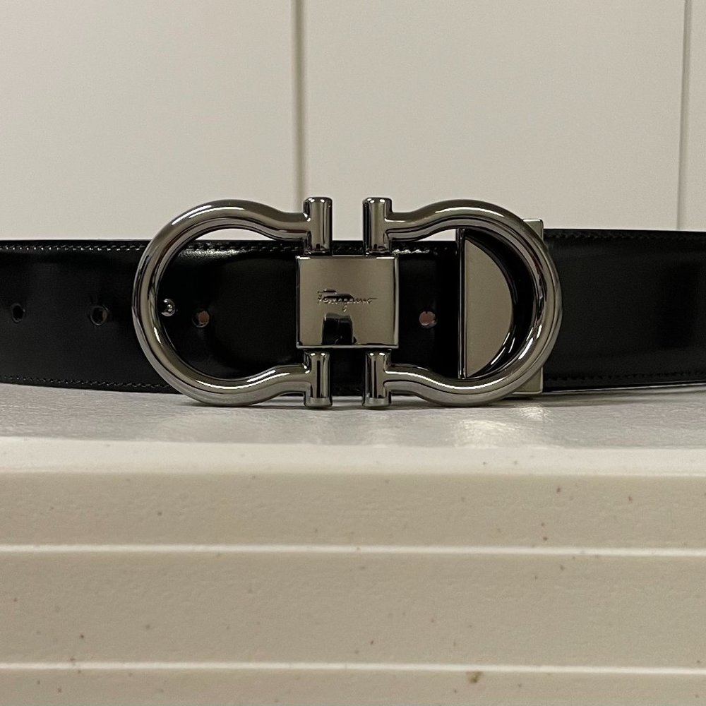 Salvatore Ferragamo Reversible Belt (Black and Brown)